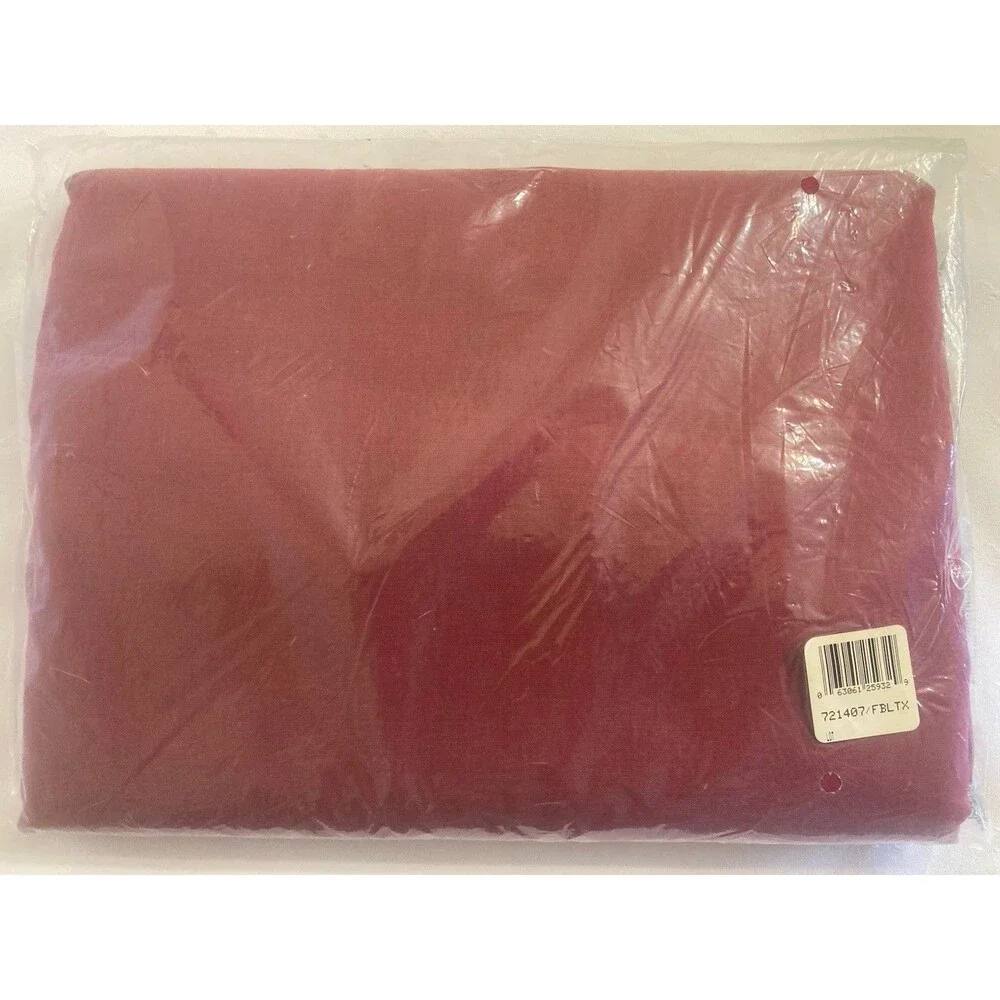 Vintage Wabasso Double Top Flat Sheet Burgandy Red NEW